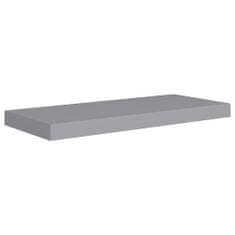 Greatstore szürke MDF fali polc 60 x 23,5 x 3,8 cm