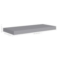 Greatstore szürke MDF fali polc 60 x 23,5 x 3,8 cm