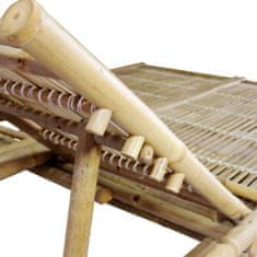 shumee kétszemélyes bambusz napozóágy párnákkal