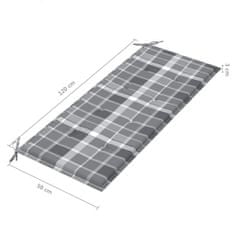 Vidaxl bambusz kerti pad párnával 120 cm 3063890