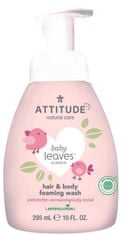 Attitude Gyerek mosóhab (2az1ben) Baby leaves, illatmentes, 295 ml
