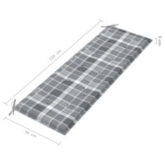 Vidaxl 3 személyes tömör eukaliptuszfa kerti pad párnával 150 cm 3061010