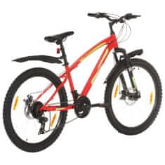Vidaxl 21 sebességes piros mountain bike 26 hüvelykes kerékkel 42 cm 3067223