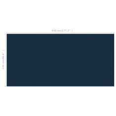 shumee fekete és kék napelemes lebegő PE medencefólia 450 x 220 cm