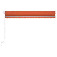 shumee narancssárga-barna szélérzékelős és LED-es napellenző 400x300cm