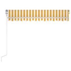 Vidaxl sárga-fehér szélérzékelős és LED-es napellenző 350 x 250 cm 3068893