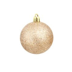 shumee 100 darabos rózsaszín/aranyszínű karácsonyi gömb készlet 6 cm