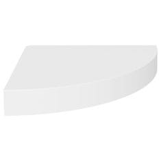 Greatstore fehér MDF lebegő sarokpolc 25 x 25 x 3,8 cm