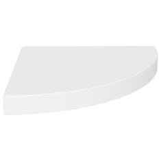 Greatstore fehér MDF lebegő sarokpolc 35 x 35 x 3,8 cm