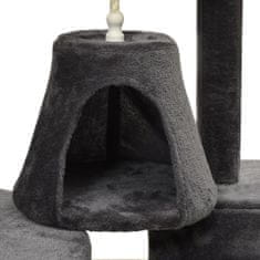 Greatstore sötétszürke macskabútor szizál kaparófákkal 191 cm