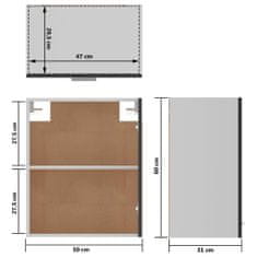 Greatstore szürke forgácslap függő szekrény 50 x 31 x 60 cm