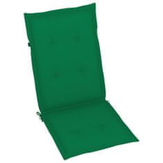 Greatstore 4 db zöld párna kerti székhez 120 x 50 x 3 cm