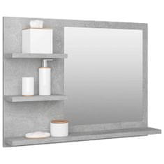 Greatstore betonszürke forgácslap fürdőszobai tükör 60 x 10,5 x 45 cm
