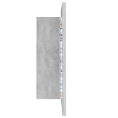 Greatstore betonszürke LED-es tükrös fürdőszobaszekrény 40 x 12 x 45 cm