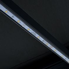 Vidaxl antracitszürke kézzel kihúzható LED-es napellenző 500 x 300 cm 3051247