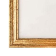 Greatstore 3 db aranyszínű MDF fali/asztali fényképkeret 13 x 18 cm