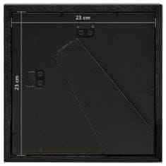 Greatstore 3 db fekete 3D-s fényképkeret 13 x 13 cm-es képhez 23 x 23 cm