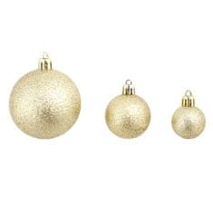 shumee 100 darabos aranyszínű karácsonyi gömb készlet 6 cm