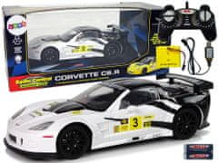 shumee Sports Car Racing R/C 1:18 Corvette C6.R fehér 2,4 G lámpák