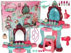 shumee Beauty Set fésülködőasztal tükörfényekkel Sound Jewellery Sötét rózsaszín