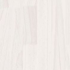 Greatstore kétszintes fehér tömör fenyőfa könyvszekrény 40 x 30 x 70 cm