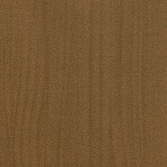 Greatstore kétszintes barna tömör fenyőfa könyvszekrény 40 x 30 x 70 cm