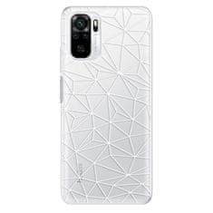 iSaprio Abstract Triangles 03 - white szilikon tok Xiaomi Redmi Note 10 / Note 10S