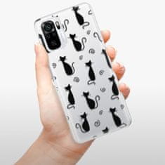 iSaprio Cat pattern 05 - black szilikon tok Xiaomi Redmi Note 10 / Note 10S