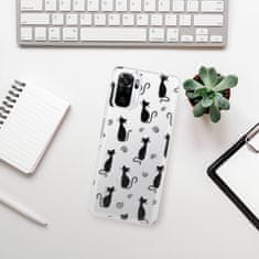 iSaprio Cat pattern 05 - black szilikon tok Xiaomi Redmi Note 10 / Note 10S