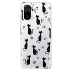 iSaprio Cat pattern 05 - black szilikon tok Xiaomi Redmi Note 10 / Note 10S