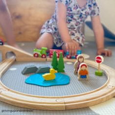 Bigjigs Rail Fából készült vonatpálya nyolcas figura