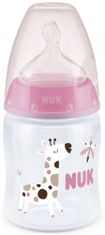 Nuk FC + hőmérséklet jelzős cumisüveg 150 ml, rózsaszín