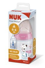 Nuk FC + hőmérséklet jelzős cumisüveg 150 ml, rózsaszín