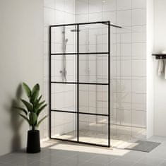 shumee fekete zuhanyfal átlátszó ESG üveggel 90 x 195 cm