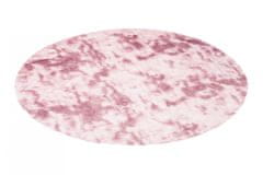 Chemex Szőnyeg Selyem Puha, Vastag, Bozontos Kör Mr-581 Dyed Rózsaszín 130x130 cm