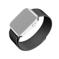 FIXED Mesh Strap hálós, rozsdamentes acél óraszíj Apple Watch-hoz, 42/44/45mm, FIXMEST-434-BK, fekete