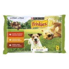 Friskies Adult marhahússal, baromfival és báránnyal mártásban 40 x 100 g