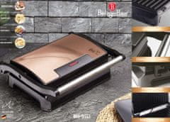 Berlingerhaus kontaktgrill tapadásmentes felülettel 700 W Rosegold Metallic Line BH-9141