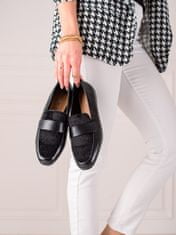 Amiatex Női félcipő 86335 + Nőin zokni Gatta Calzino Strech, fekete, 37