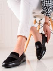 Amiatex Női félcipő 86335 + Nőin zokni Gatta Calzino Strech, fekete, 37
