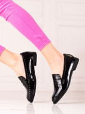 Amiatex Női félcipő 86336 + Nőin zokni Gatta Calzino Strech, fekete, 36
