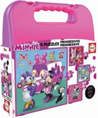 EDUCA Puzzle tokban Minnie és Daisy 4 az 1-ben (12,16,20,25 darab)