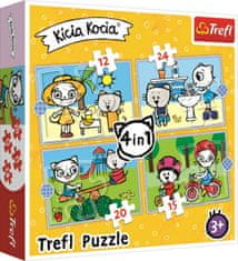 Trefl Kicia Kocia puzzle: Kitty napja 4 az 1-ben (12,15,20,24 darab)