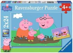 Ravensburger Puzzle Pepin, the Pig: Boldog családi élet 2x24 db