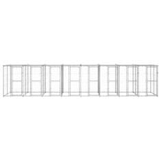 Vidaxl kültéri horganyozott acél kutyakennel tetővel 19,36 m² 3082277