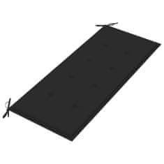 Vidaxl 3 személyes szürke eukaliptuszfa kerti pad párnával 150 cm 3061057