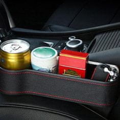 PrimePick 2 részes autós tároló tartó készlet, az autóban a vezetőülés mellett elhelyezett szervező, plusz fiókos hely az autóban italoknak, mobiltelefonnak, kulcsoknak, kártyáknak, CarBox