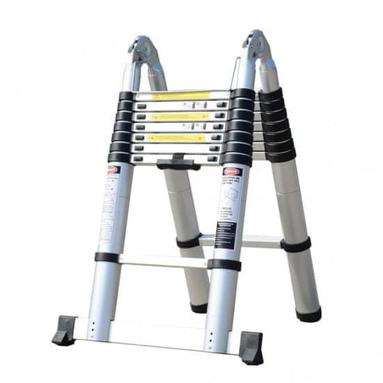 XLtools Teleszkópos alumínium létra 2×5 3,2 m 150 kg