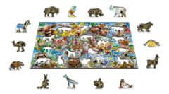 Wooden city Fából készült puzzle Állati képeslap 2 az 1-ben 200 darab ECO