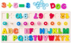 Woody Didaktikai tábla számolással, betűkkel és számjegyekkel